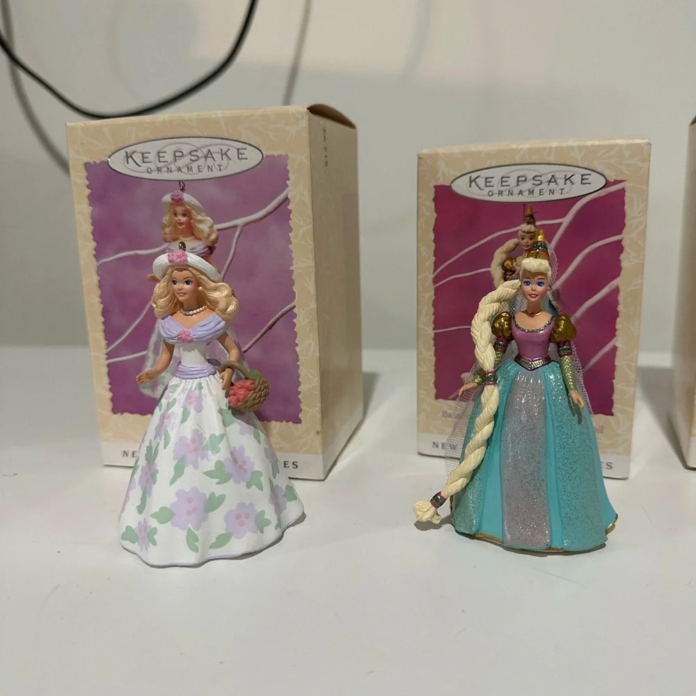 Keepsake Barbie Spring Ornament Princess Figurines Collectible 90s Y2K Lot of 4 - Picture 2 of 4